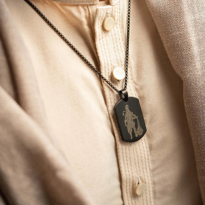 Black Hanuman Chalisha Pendant with Chain